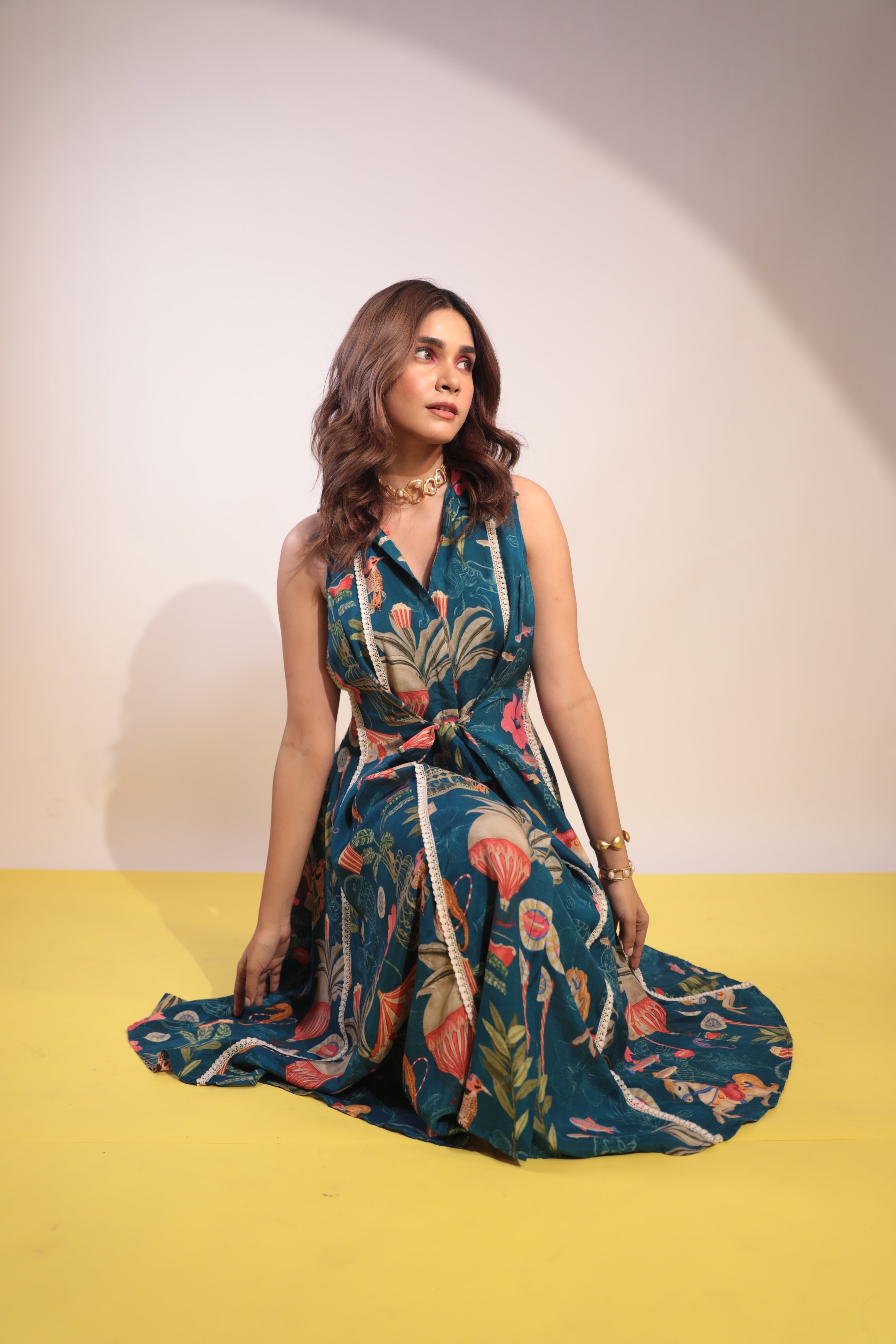 Blue carnival pannel dress - AJILIYAA