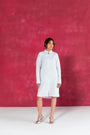 Pastel Blue Linen Shirt Dress