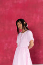Pastel Pink Calf-Length Dress