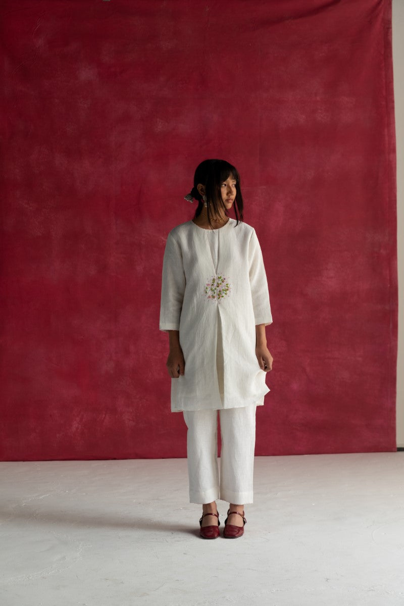 Ivory Linen Fabric Co-Ord Set