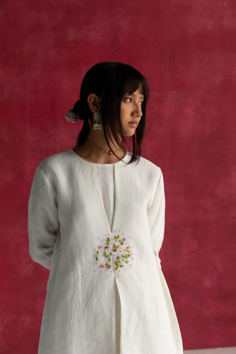 Ivory Linen Fabric Co-Ord Set