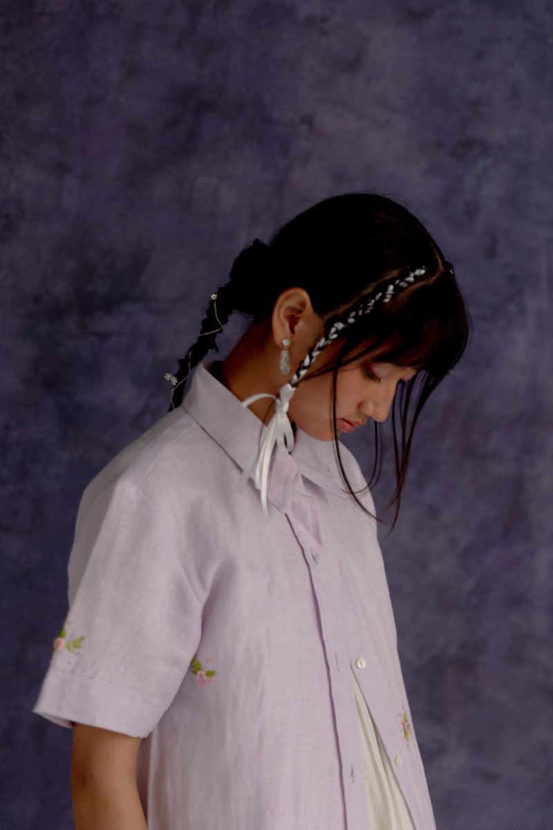 Lilac Linen Fabric Shirt