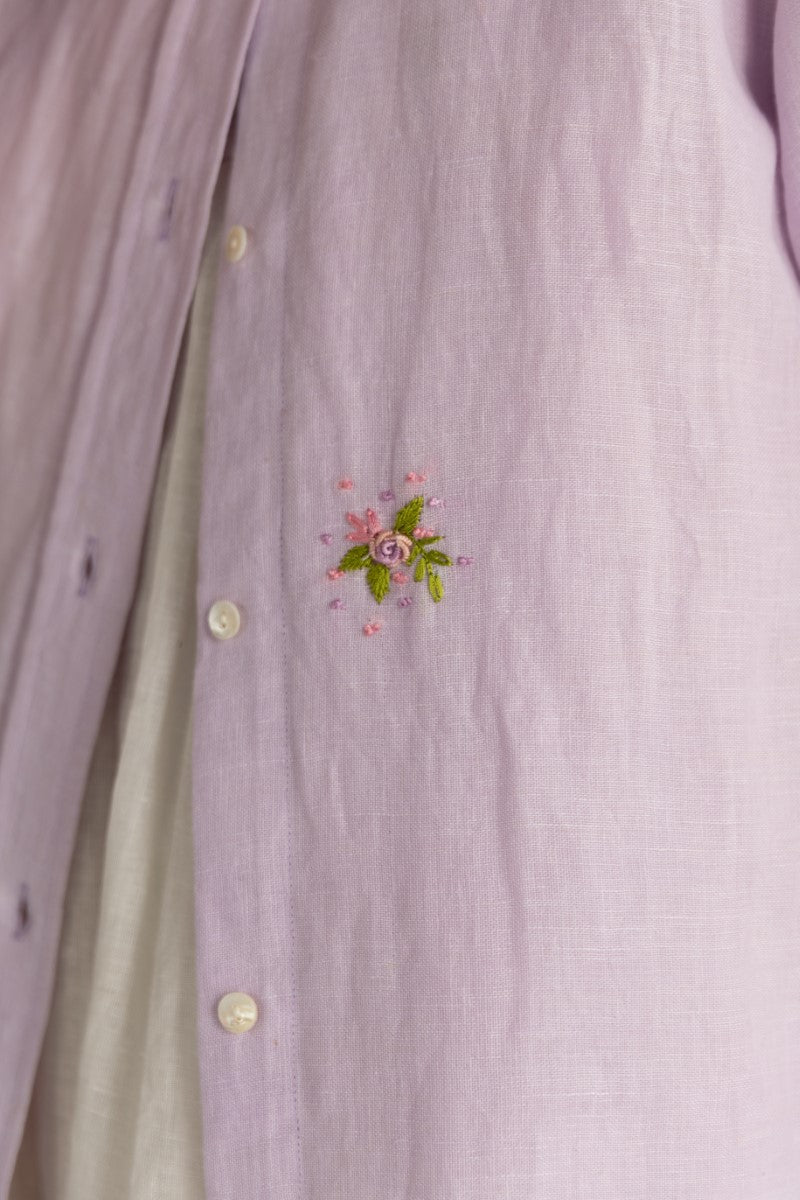 Lilac Linen Fabric Shirt
