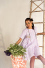 Lilac Linen Fabric Dress