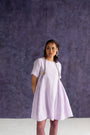 Lilac Linen Fabric Dress