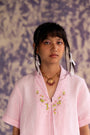 Pastel Pink Linen Dress