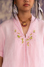 Pastel Pink Linen Dress
