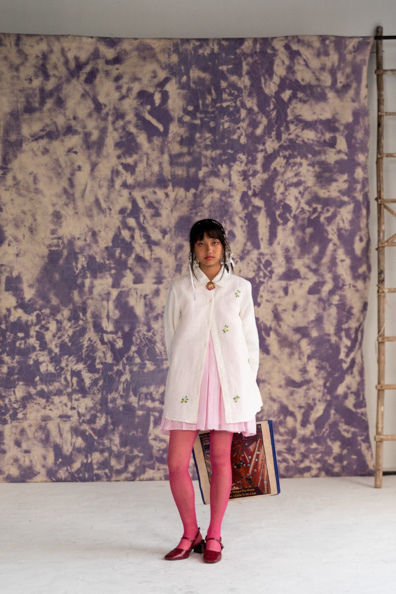 Ivory Linen Fabric Shirt