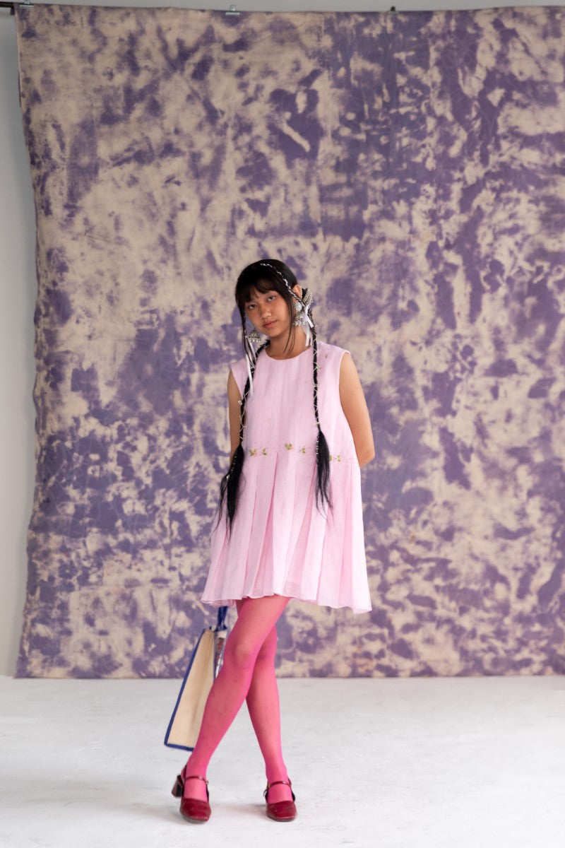 Pastel Pink Linen Fabric Top
