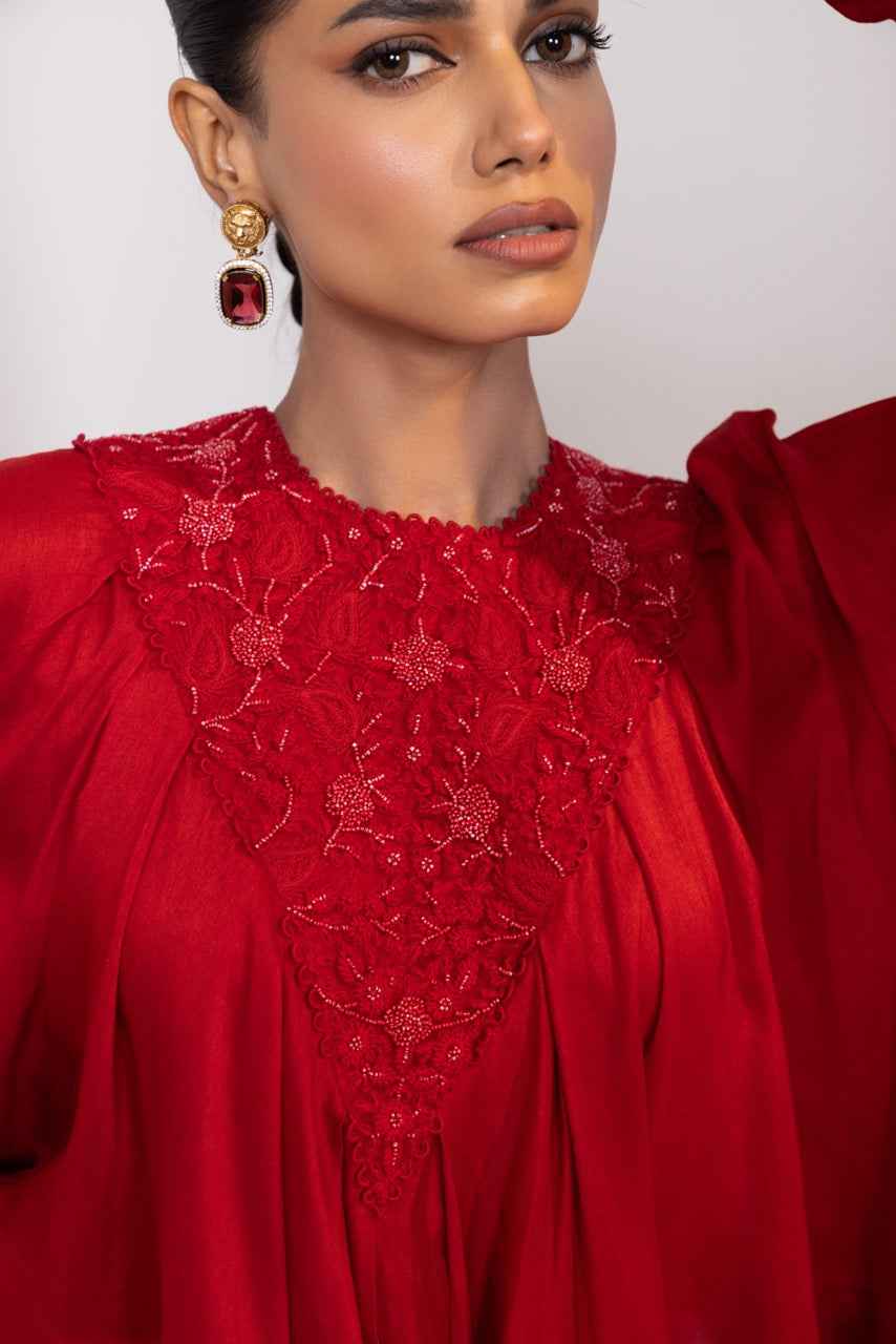 Tone On Tone Hand Embroidery  With Beads, Threads And Sequin