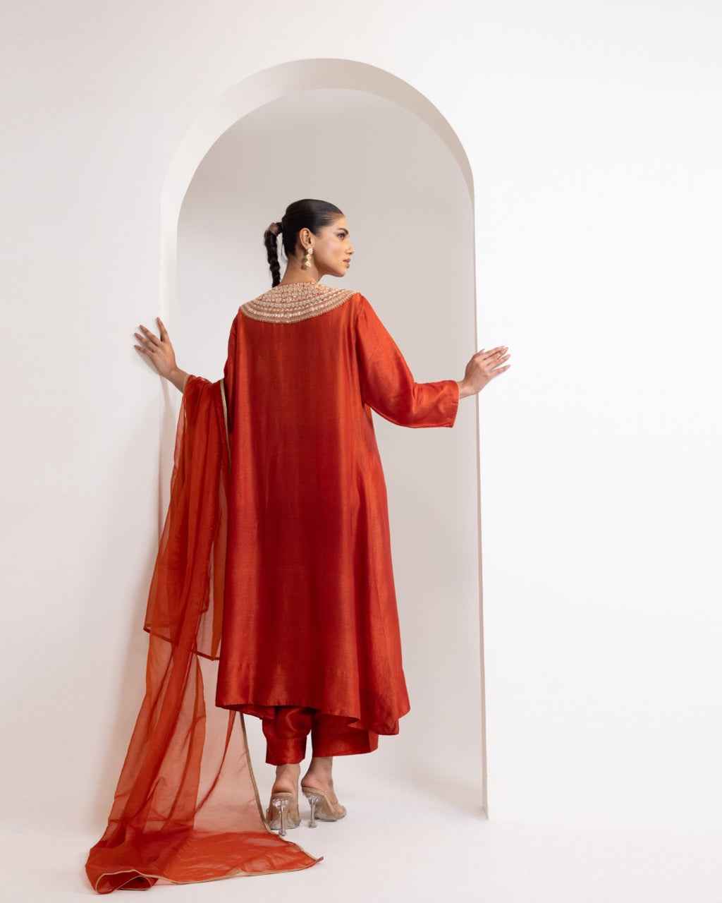 Hand Embroidered Kurta, Dupatta And Pant