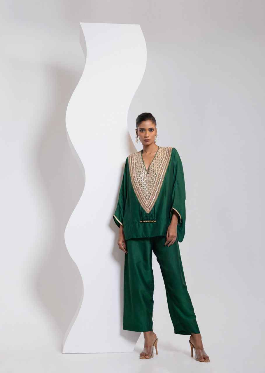 Hand Embroidered Pheran And Pant