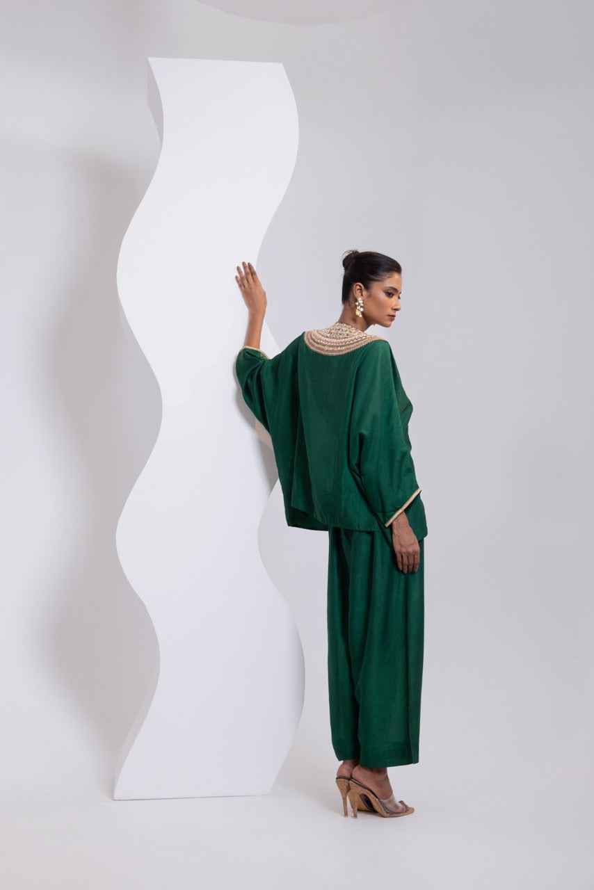 Hand Embroidered Pheran And Pant