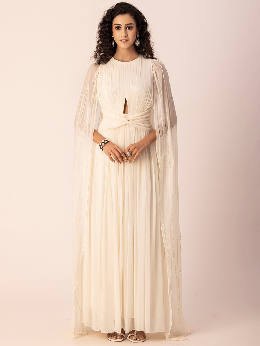 Ewoke Cocktail Pleated Gown