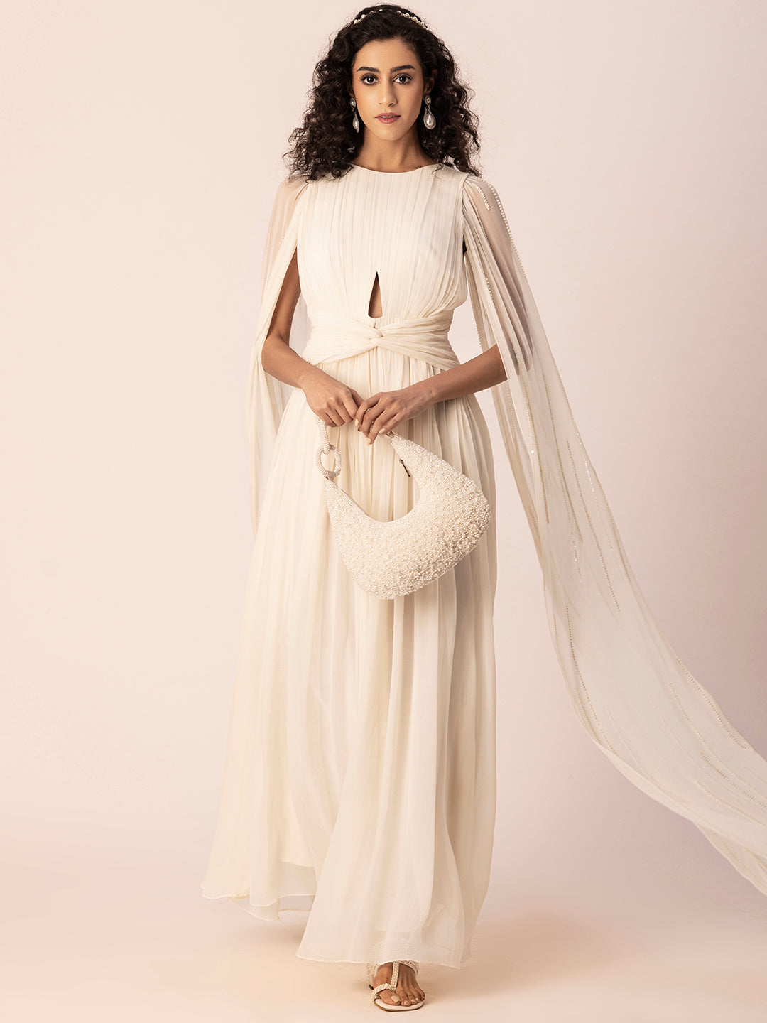 Ewoke Cocktail Pleated Gown