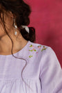 Lilac Knee-Length Dress In Soft