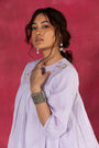 Lilac Knee-Length Dress In Soft