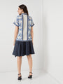 Bleu Cream Drop Shoulder Shirt