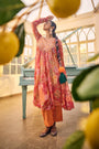 Stunning Red Multi-Print Kurta Set