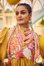 Exquisite Mustard Daman Printed Kurta Set