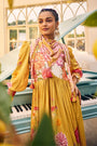 Exquisite Mustard Daman Printed Kurta Set