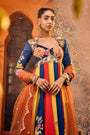 Multi-Colored Printed Sweetheart Neck Embroidered Anarkali Set
