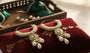 The Emerald Kundan & Pearl Beaded Hoop Earrings