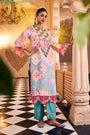 A Turquoise Blue Multi Printed Kurta Set
