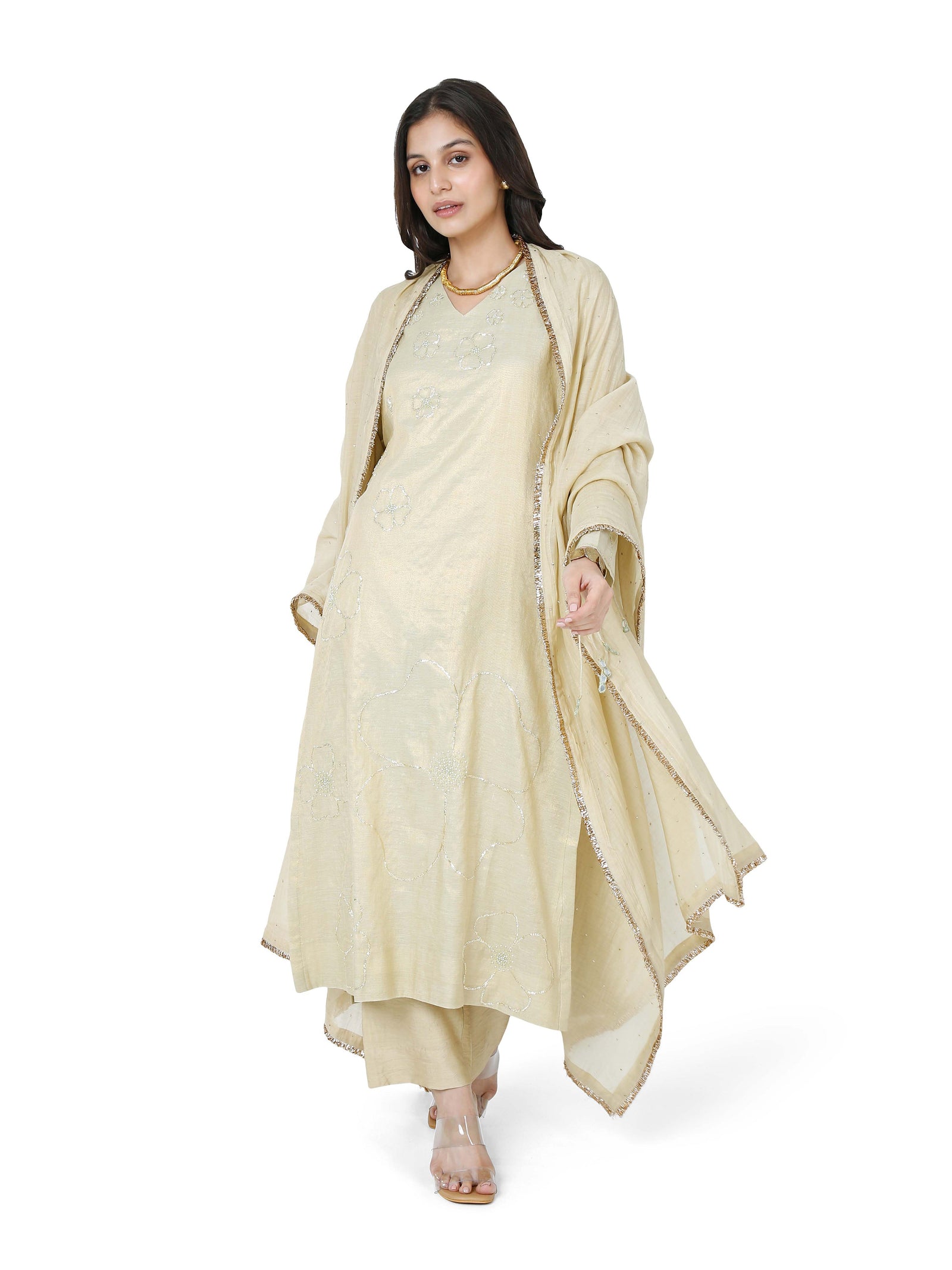 Tissue Pita Kurta Set