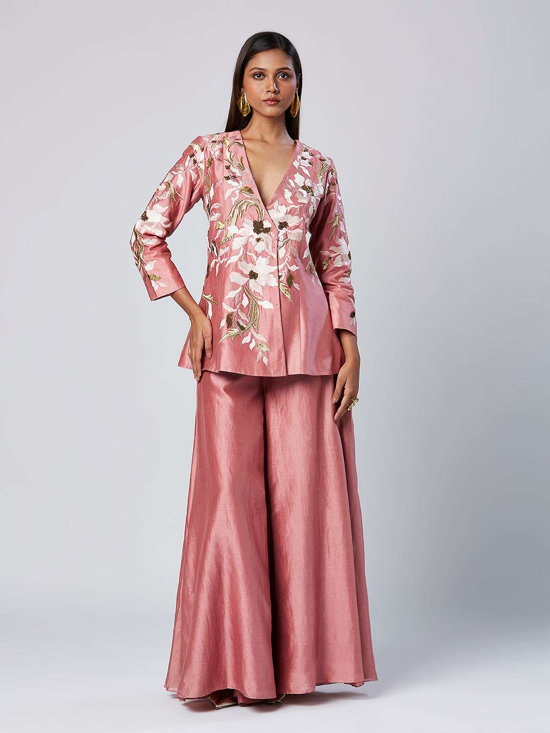 Selma - Peplum Shirt + Super Flared Pants