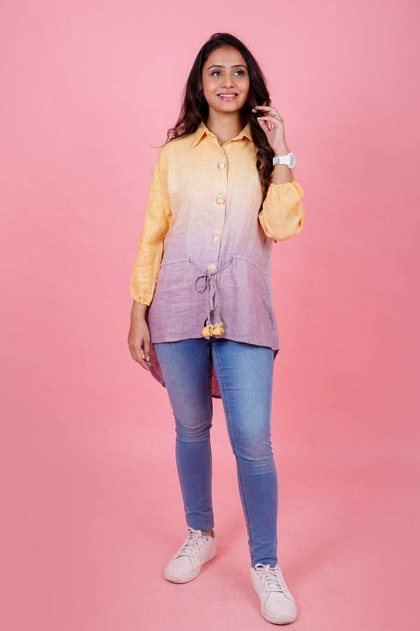 Sunlee Mango to Lilac Shirt