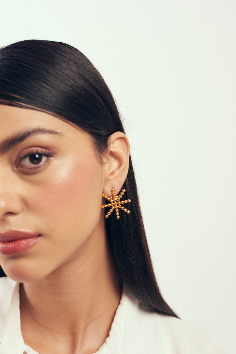 22kt gold plated handcrafted stud earrings