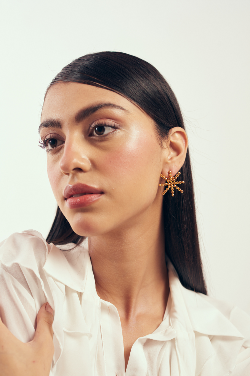 22kt gold plated handcrafted stud earrings