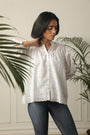 Our Eyelet Embroidery Top With Gathered Sleeves