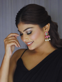 Moonstone And Ruby Earrings With Gold Plated Earring