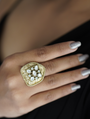 Fusione Kundan Fingerring