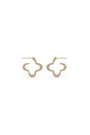22kt gold plated hoops with white prong set crystals