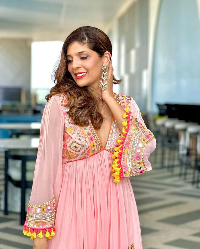 Zohra Peplum with Light Sharara