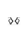 Black chrome plated statement hoops with black prong set crystals