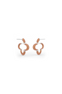 22kt chrome plated hoops with orange prong set crystals