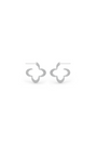 22kt chrome plated hoops with white prong set crystals