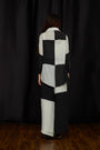 Black & White Panelled Jhalar Shirt Set ( ENF/59 )