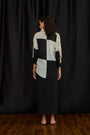 Black & White Panelled Jhalar Shirt Set ( ENF/65 )
