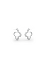 22kt chrome plated hoops with white prong set crystals