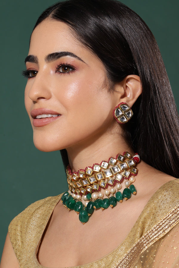 Maharani choker and earrings set