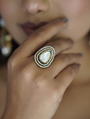 Moissanite Fingerring Victorian Finish