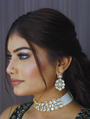 Moissanite Choker Necklace And Earring Set