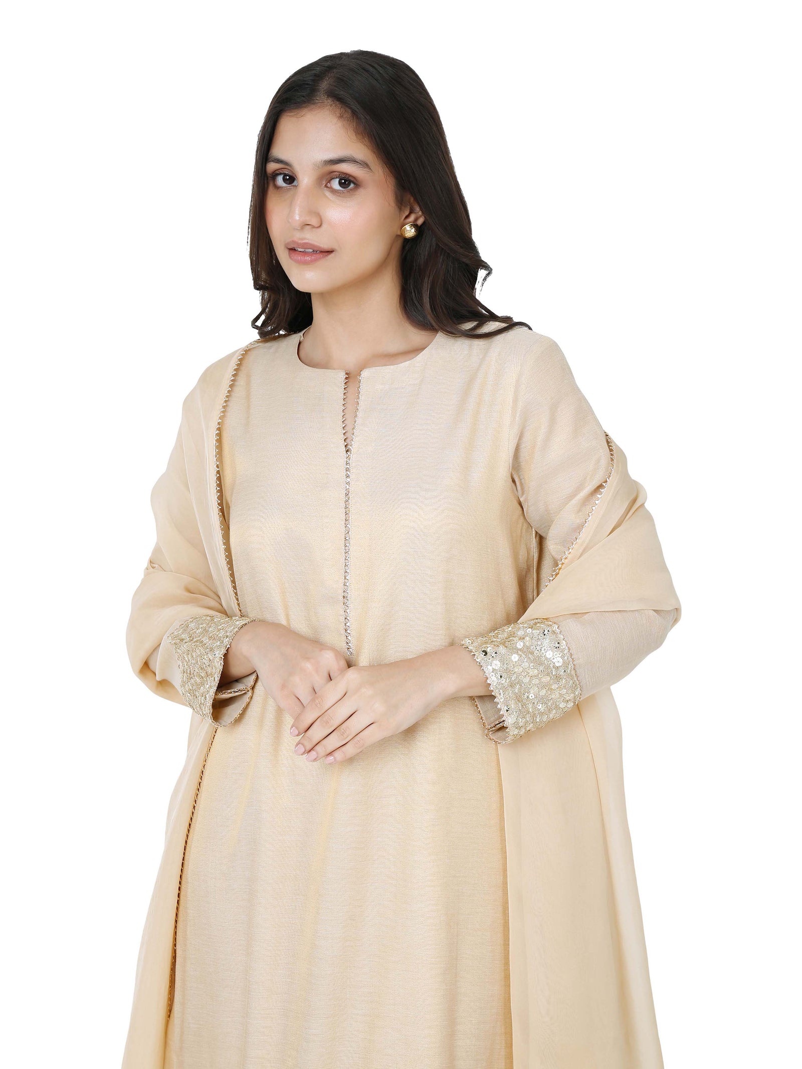 Tissue Straight Kurta Set