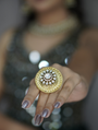 Fusion Kundan Fingerring