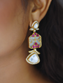 Moissanite Glass Earrings